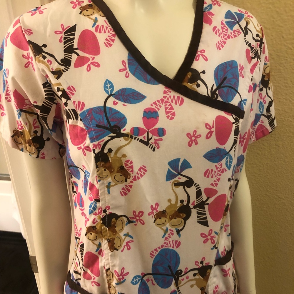 Monkey Pediatric Scrub Top